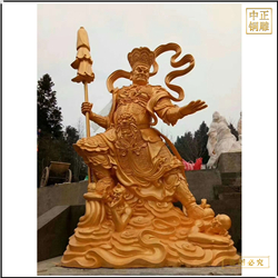 鑄銅關(guān)公 彩繪四大天王銅佛像