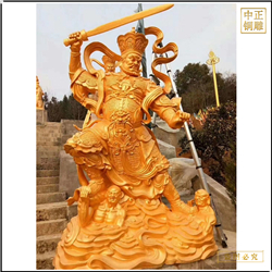 鑄銅關(guān)公 批發(fā)極彩四大天王佛像