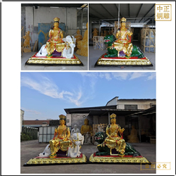 鑄銅關公 2.35米文殊普賢菩薩供應