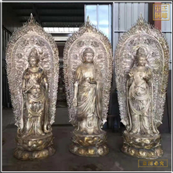 鑄銅關(guān)公 廟宇西方三圣銅像