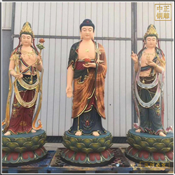 鑄銅關(guān)公 觀音大勢(shì)至菩薩純銅神像