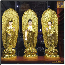 鑄銅關(guān)公 供應(yīng)西方三圣站像廠家