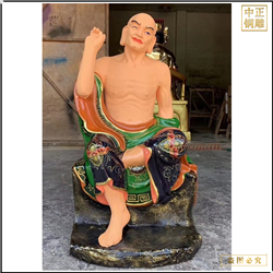 鑄銅關(guān)公 純銅彩繪十八羅漢佛像