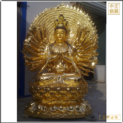 鑄銅關(guān)公 黃銅千手觀音佛像