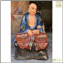 鑄銅關公 寺廟貼金十八羅漢批發廠家