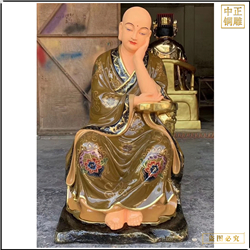 鑄銅關公 十八羅漢生漆脫胎雕塑