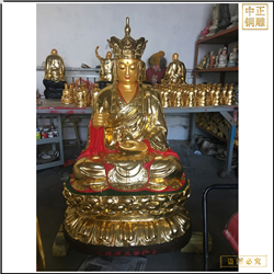 鑄銅關公 寺廟鎏金地藏王銅佛像定制