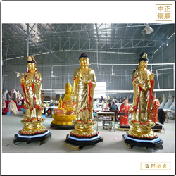 鑄銅關(guān)公 西方三圣銅佛像批發(fā)廠家