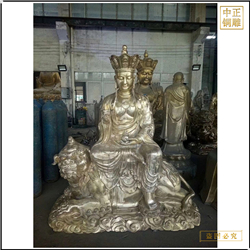 鑄銅關(guān)公 文殊普賢菩薩彩繪神像