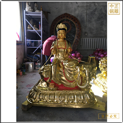 鑄銅關(guān)公 寺廟文殊普賢菩薩廠家