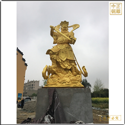 鑄銅關公 定制貼金四大天王銅佛像