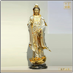 鑄銅關公 站像觀世音像銅雕塑