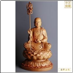 鑄銅關公 貼金地藏王菩薩銅像批發廠