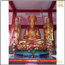 鑄銅關公 貼金彩繪地藏王菩薩定制