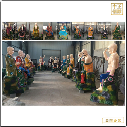 鑄銅關公 供應十八羅漢銅像擺件