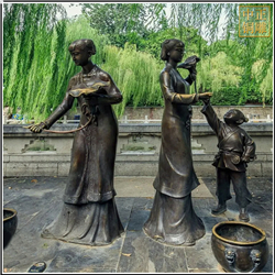 鑄銅關公 大型園林景觀人物銅雕塑