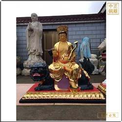 鑄銅關公 彩繪文殊普賢銅佛像加工廠