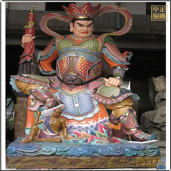 鑄銅關(guān)公 供應(yīng)寺廟供奉四大天王造像