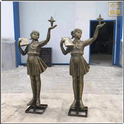 鑄銅關(guān)公 校園女孩人物銅雕塑