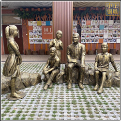 鑄銅關(guān)公 校園課件閑聊人物銅雕塑