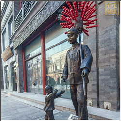 小孩買糖葫蘆人物雕塑 小孩買糖葫蘆人物雕塑