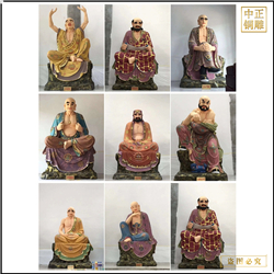 鑄銅十八羅漢銅佛像制作 鑄銅十八羅漢銅佛像制作