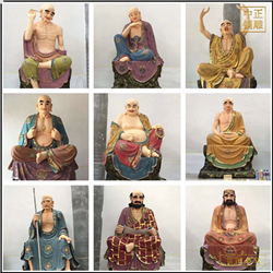 鑄銅貼金十八羅漢雕塑廠 鑄銅貼金十八羅漢雕塑廠
