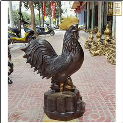 帶雞冠銅雞雕塑 帶雞冠銅雞雕塑