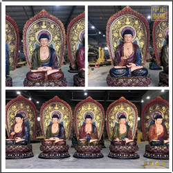 彩繪釋迦牟尼佛銅像 彩繪釋迦牟尼佛銅像