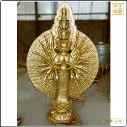 貼金千手觀音像 貼金千手觀音像