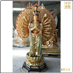 貼金千手千眼觀音菩薩佛像 貼金千手千眼觀音菩薩佛像