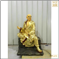 十八羅漢寺廟銅雕塑 十八羅漢寺廟銅雕塑