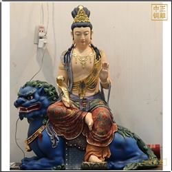 鑄銅關公 鑄銅文殊普賢銅佛像加工