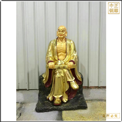 鑄銅關公 貼金十八羅漢雕塑鑄造
