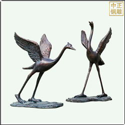 鑄銅關公 室外仙鶴銅雕塑