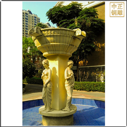鑄銅關公 小區西方人物噴泉銅雕塑