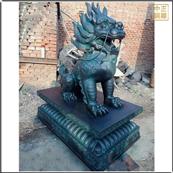 大型門口銅獬豸雕塑擺件鑄造廠 大型門口銅獬豸雕塑擺件鑄造廠