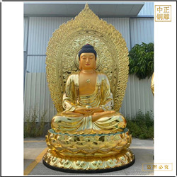 鑄銅關公 釋迦牟尼佛銅像擺件