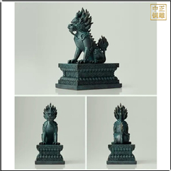 鑄銅關公 帶底座銅獬豸雕塑