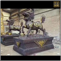 鑄銅關公 景觀銅獬豸動物雕塑