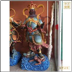 鑄銅關公 供應四大天王銅佛像擺件