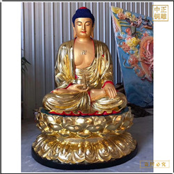 彩繪釋迦牟尼佛銅像 彩繪釋迦牟尼佛銅像