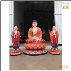 大型彩繪釋迦牟尼佛銅像 大型彩繪釋迦牟尼佛銅像