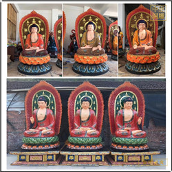 鑄銅關(guān)公 彩繪釋迦牟尼佛銅像佛