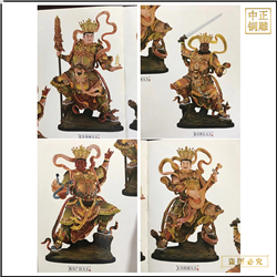 大型四大天王銅佛像擺件