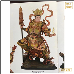 鑄銅關(guān)公 貼金四大天王佛像