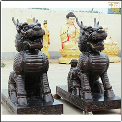 鑄銅關(guān)公 門口銅麒麟動物雕塑