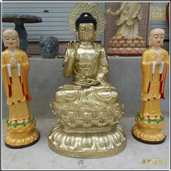 鑄銅關(guān)公 大型彩繪釋迦牟尼佛銅佛像