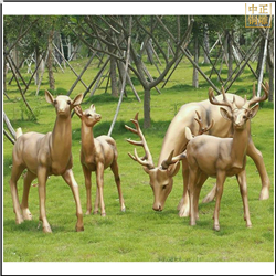 鑄銅關公 室外園林群鹿雕塑