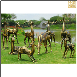 鑄銅關公 銅雕鹿動物雕塑